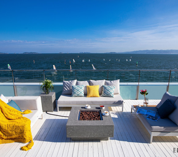 Elementi Manhattan gas fire pit table 2