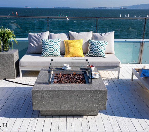 Elementi Manhattan gas fire pit table 1