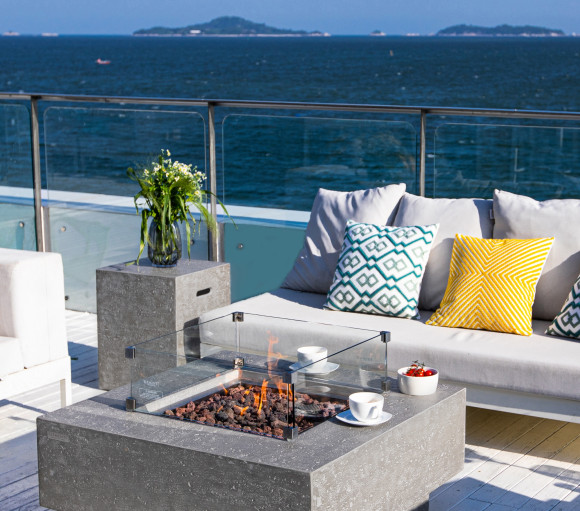 Elementi Manhattan gas fire pit table 10