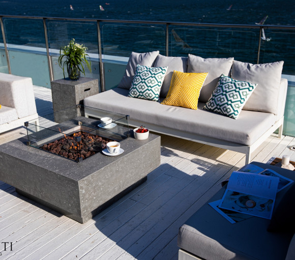 Elementi Manhattan gas fire pit table 8
