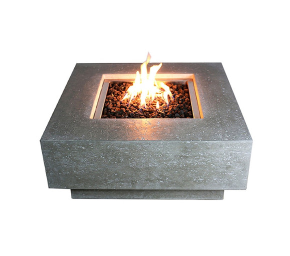 Elementi Manhattan gas fire pit table stock 1