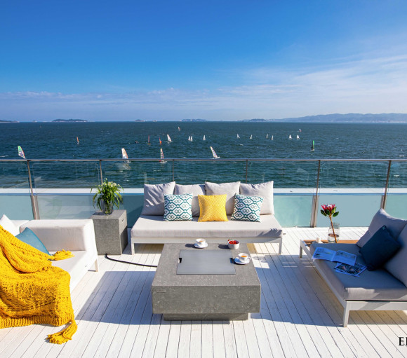 Elementi Manhattan gas fire pit table 9